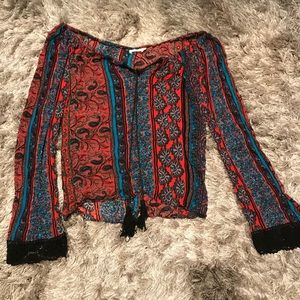 Kaya Di Koko Tribal Print Long Sleeve Top